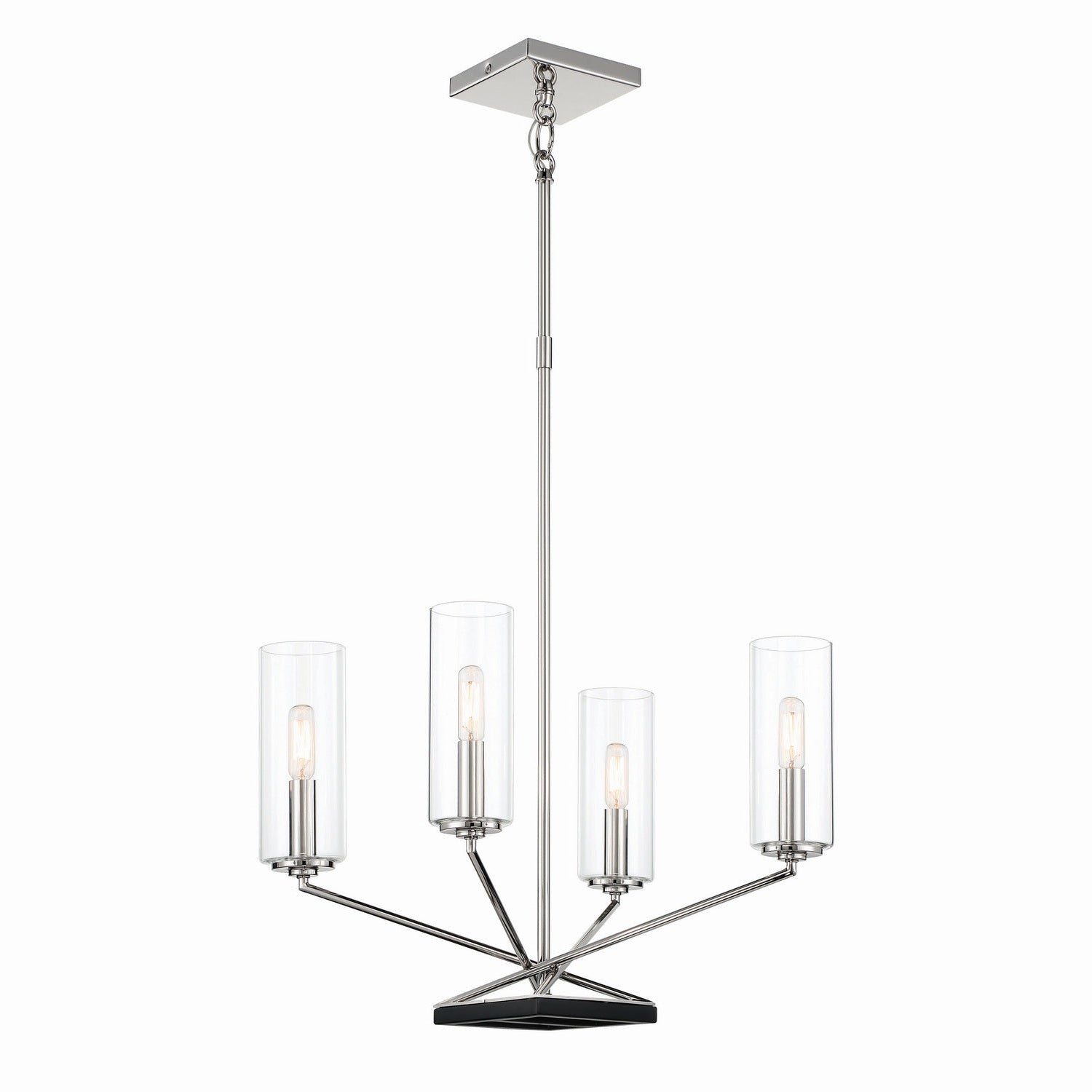 Minka-Lavery - 2494-572 - Four Light Chandelier - Highland Crossing - Coal W/Polished Nickel Highlig