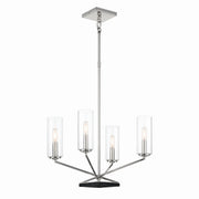 Minka-Lavery - 2494-572 - Four Light Chandelier - Highland Crossing - Coal W/Polished Nickel Highlig