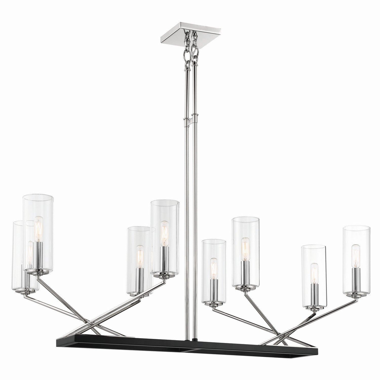 Minka-Lavery - 2496-572 - Eight Light Island Pendant - Highland Crossing - Coal W/Polished Nickel Highlig