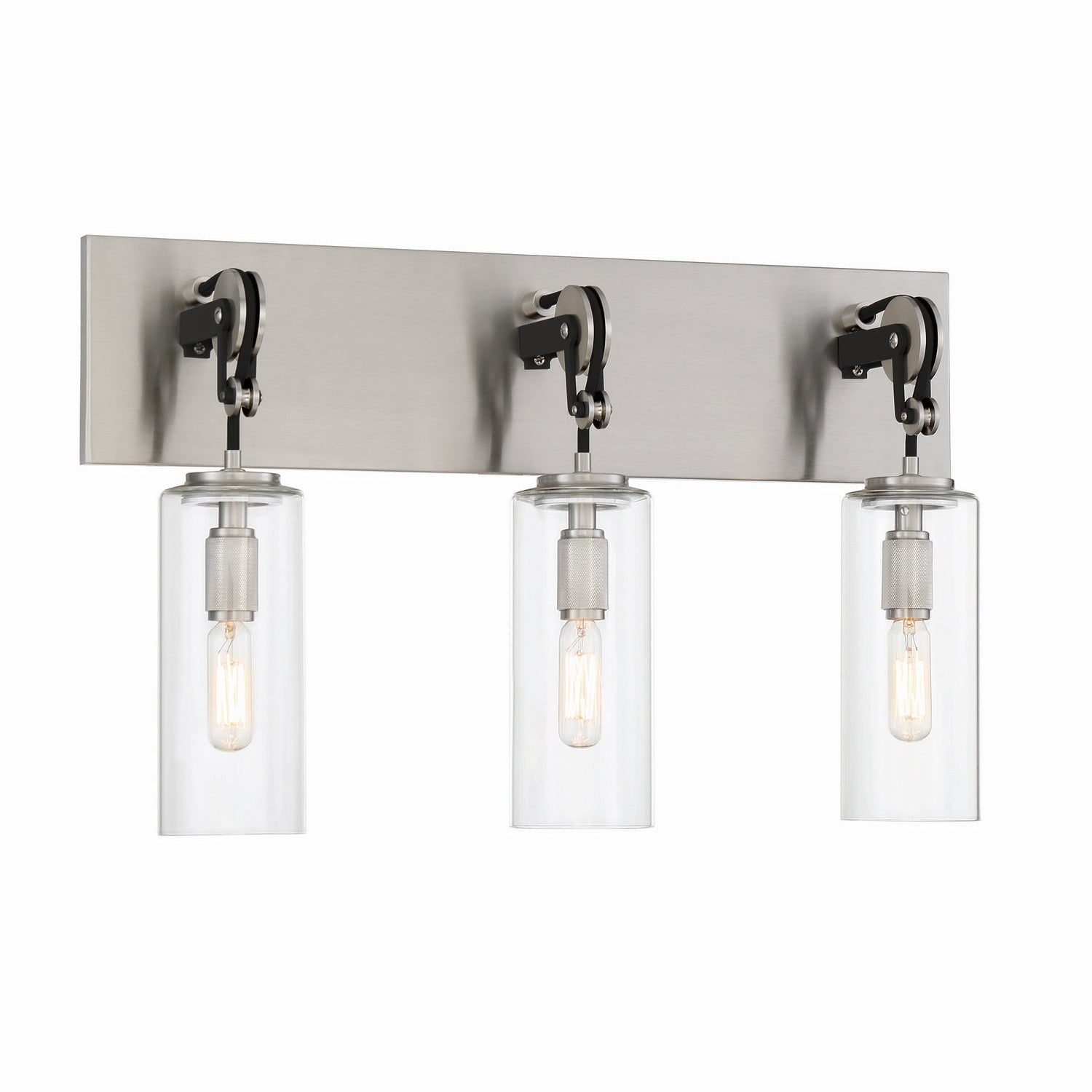 Minka-Lavery - 2893-691 - Three Light Bath - Pullman Junction - Coal With Brushed Nickel