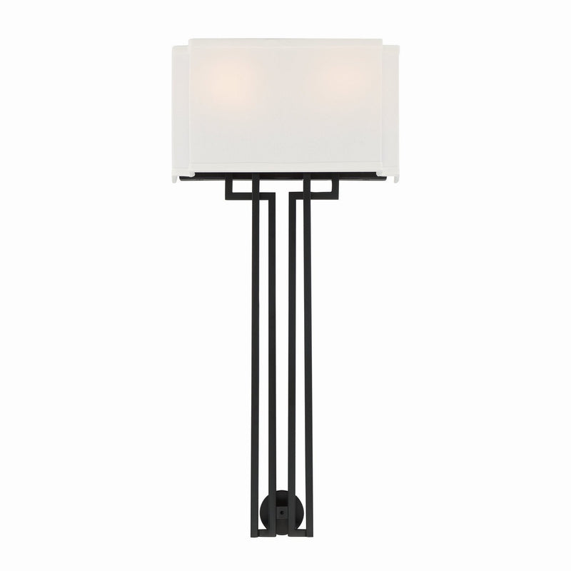 Minka-Lavery - 2951-572 - Two Light Wall Sconce - Upham Estates - Coal W/Polished Nickel Highlig