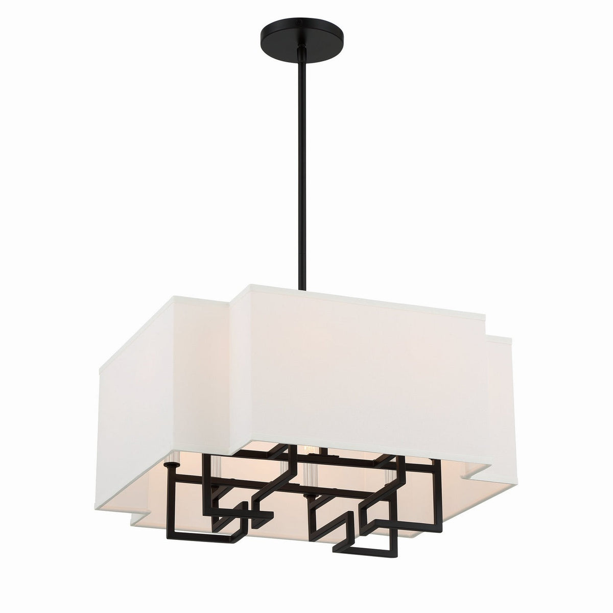 Minka-Lavery - 2958-572 - Eight Light Pendant - Upham Estates - Coal W/Polished Nickel Highlig