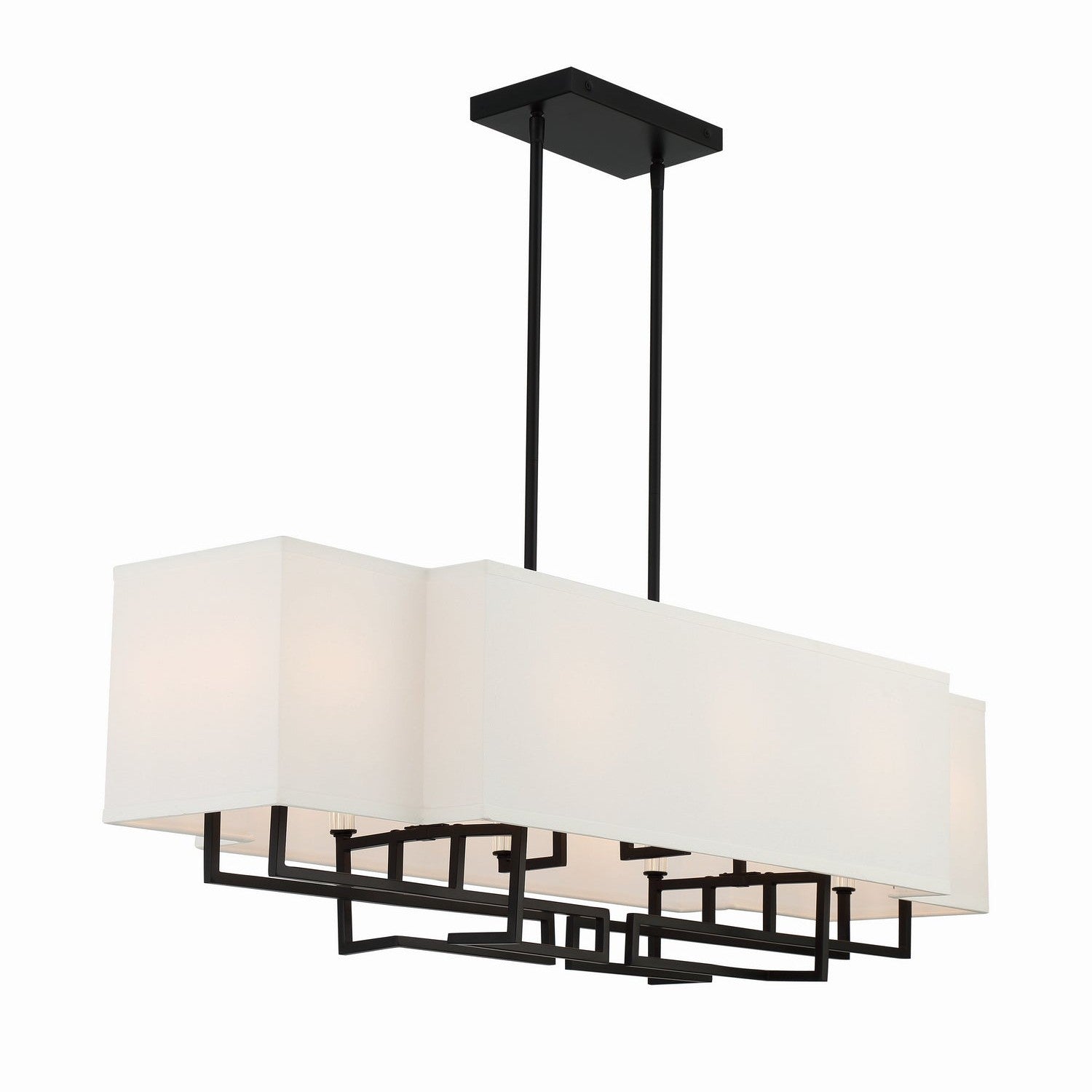 Minka-Lavery - 2959-572 - Ten Light Island Pendant - Upham Estates - Coal W/Polished Nickel Highlig