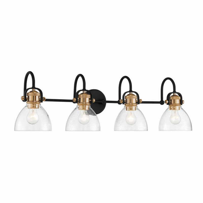Minka-Lavery - 3364-416 - Four Light Bath - Monico - Bronze W/Natural Brushed Brass