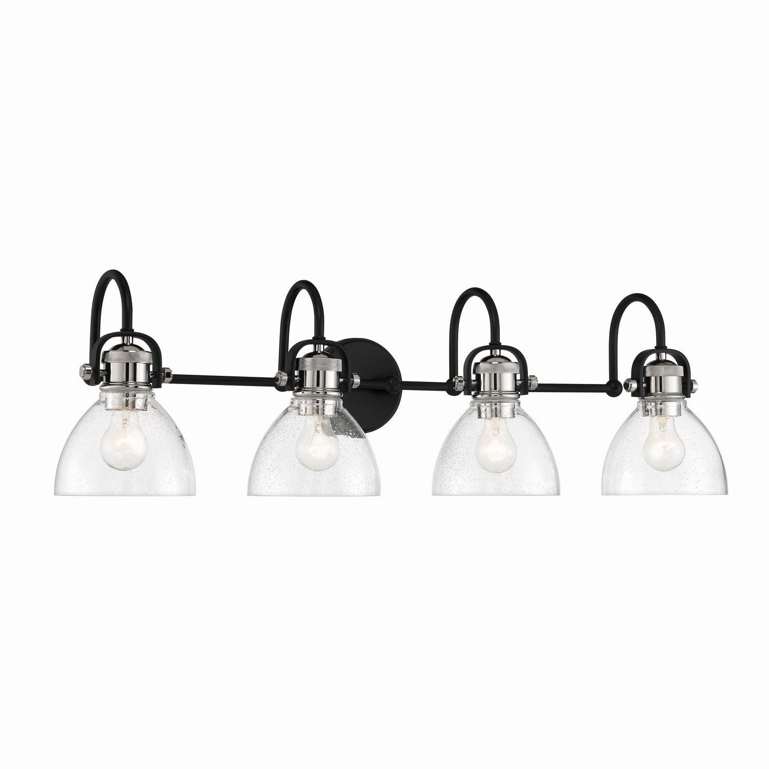 Minka-Lavery - 3364-572 - Four Light Bath - Monico - Coal W/Polished Nickel Highlig