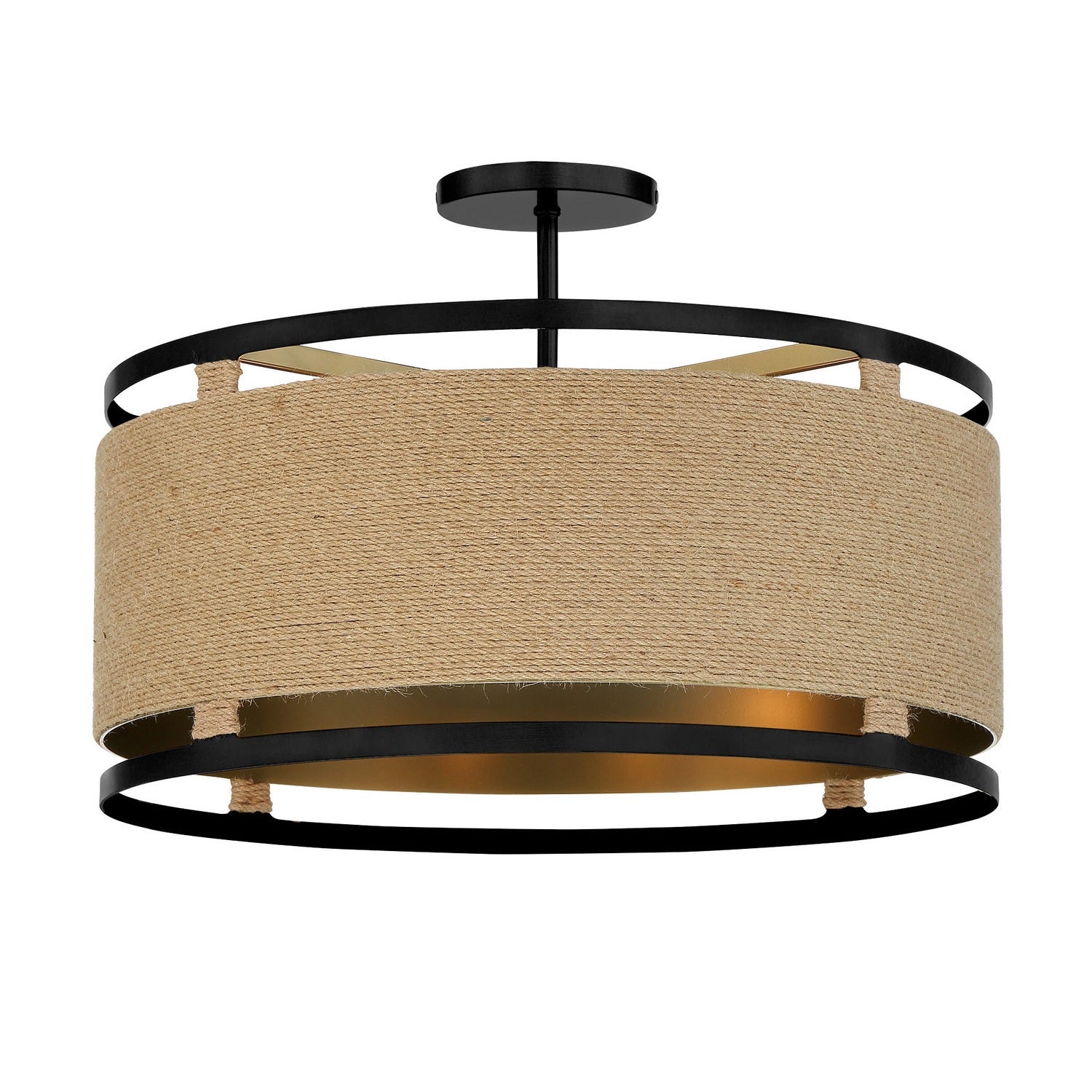 Minka-Lavery - 3869-726 - Four Light Semi Flush Mount - Windward Passage - Coal And Soft Brass