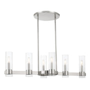 Minka-Lavery - 3896-613 - Six Light Island Pendant - Vernon Place - Polished Nickel