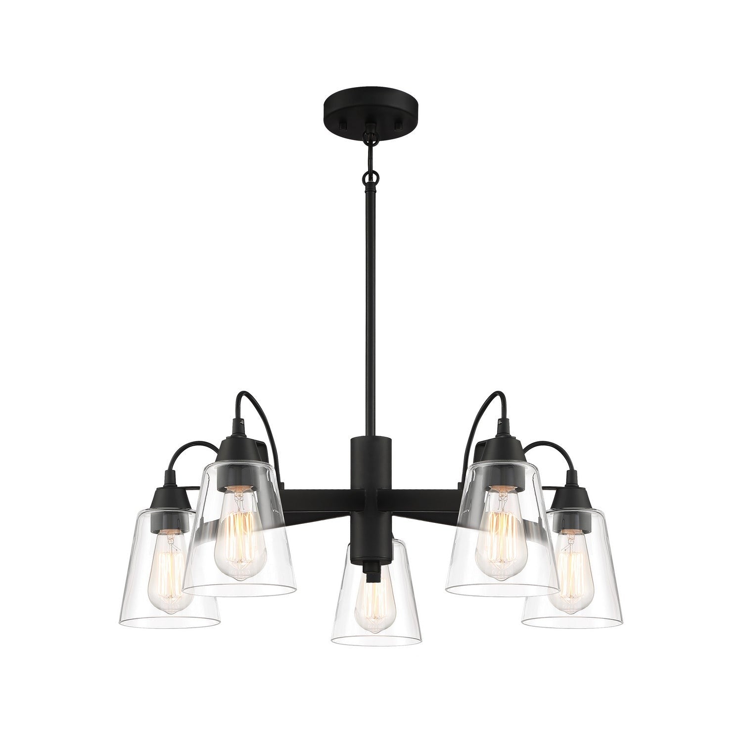 Minka-Lavery - 3995-66A - Five Light Chandelier - Beckonridge - Coal