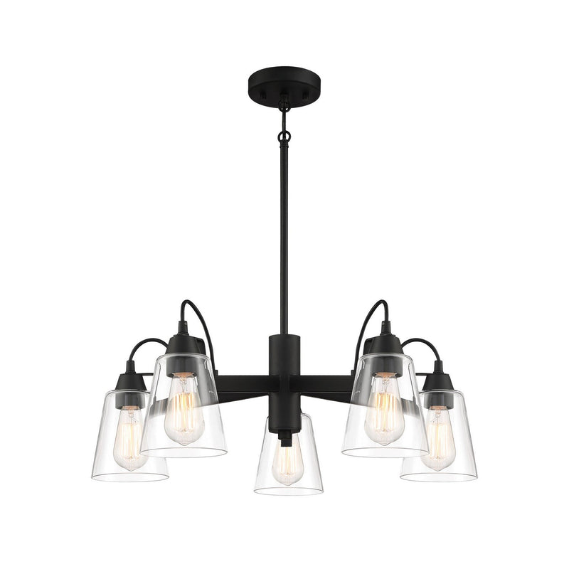 Minka-Lavery - 3995-66A - Five Light Chandelier - Beckonridge - Coal