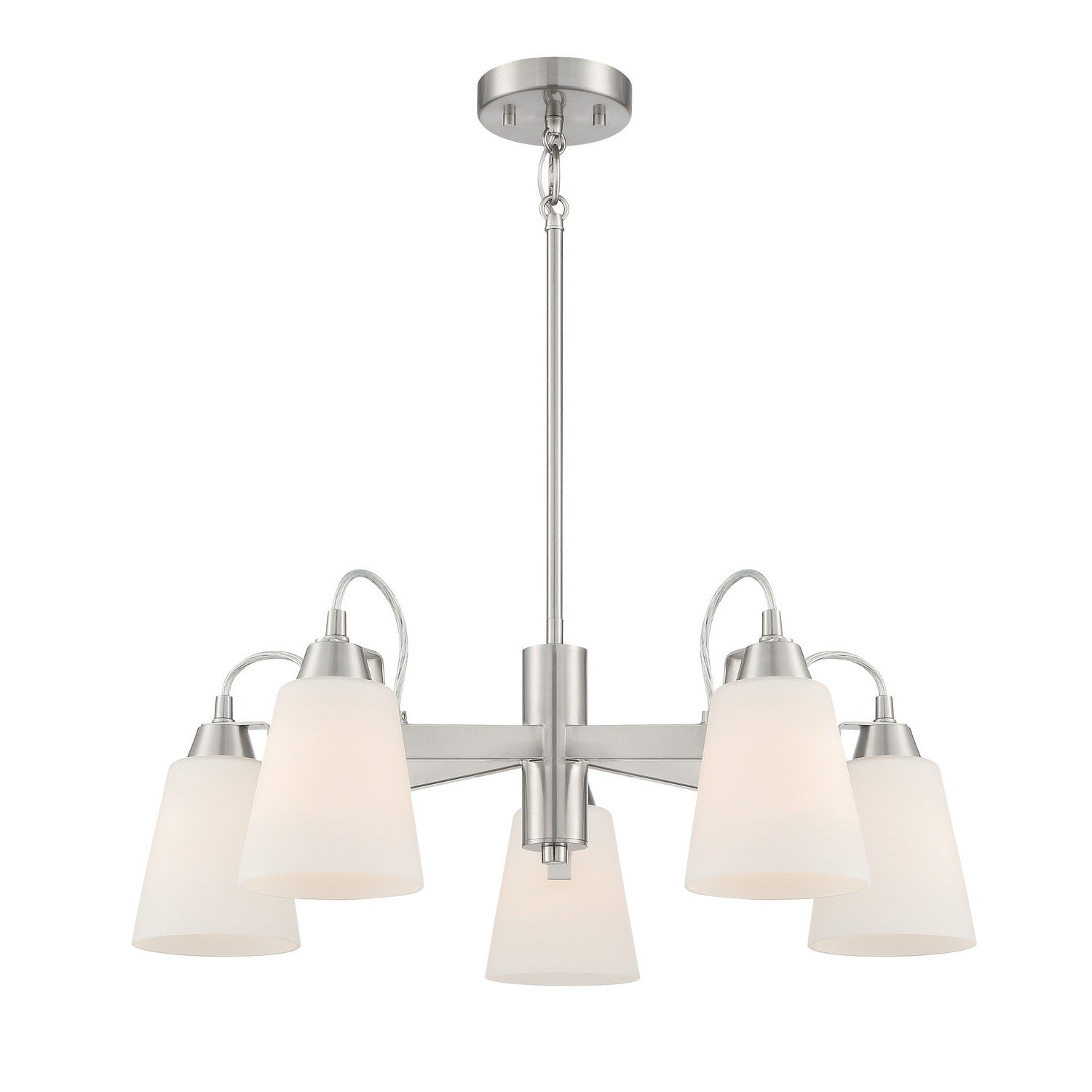 Minka-Lavery - 3995-84 - Five Light Chandelier - Beckonridge - Brushed Nickel