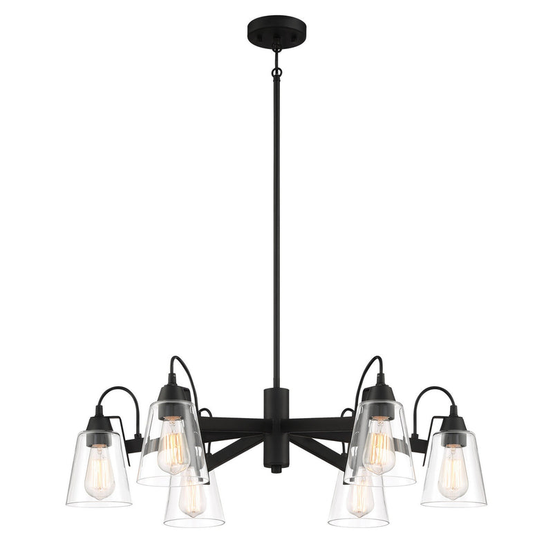 Minka-Lavery - 3996-66A - Six Light Chandelier - Beckonridge - Coal