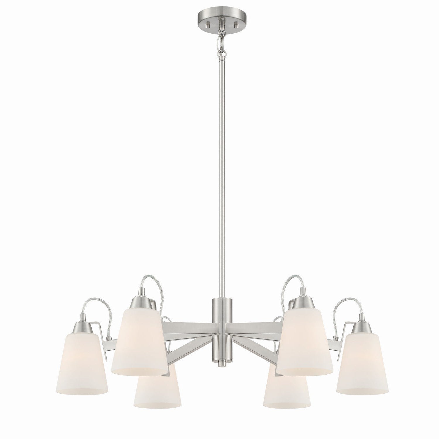 Minka-Lavery - 3996-84 - Six Light Chandelier - Beckonridge - Brushed Nickel