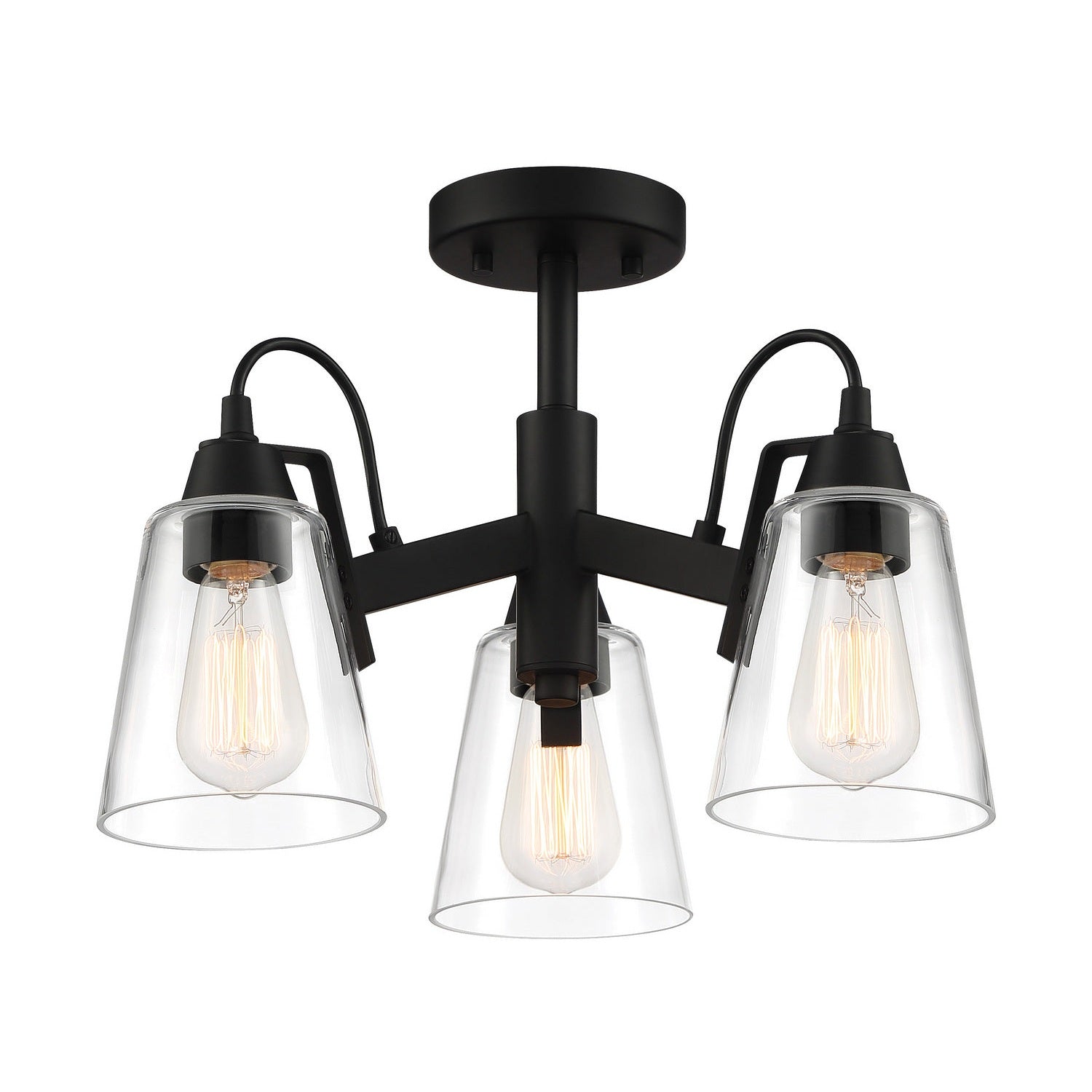 Minka-Lavery - 3997-66A - Three Light Semi Flush Mount - Beckonridge - Coal