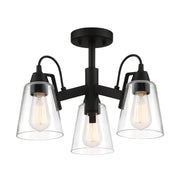 Minka-Lavery - 3997-66A - Three Light Semi Flush Mount - Beckonridge - Coal