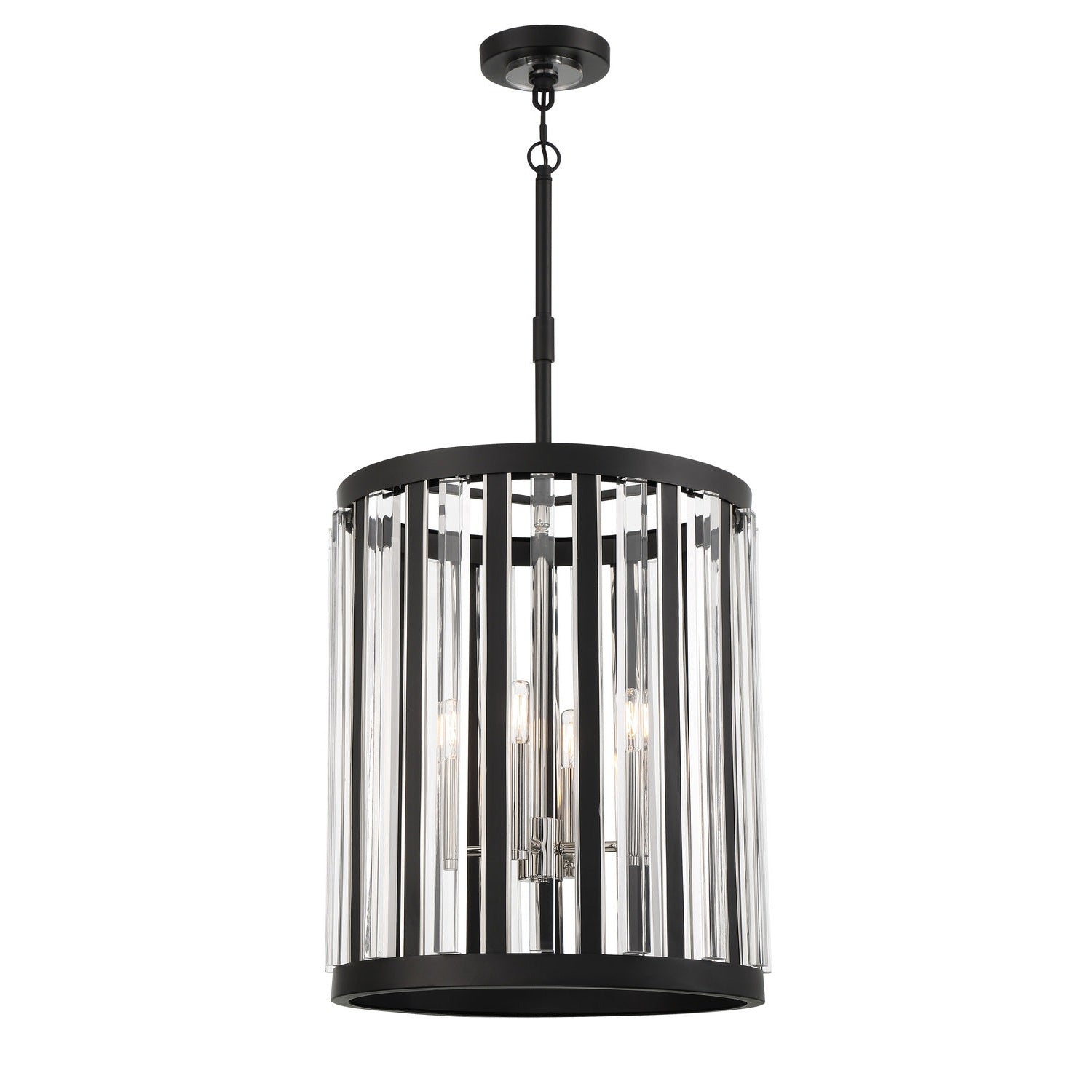 Minka-Lavery - 5497-729 - Four Light Pendant - Majestic Splendor - Sand Coal And Polished Nickel