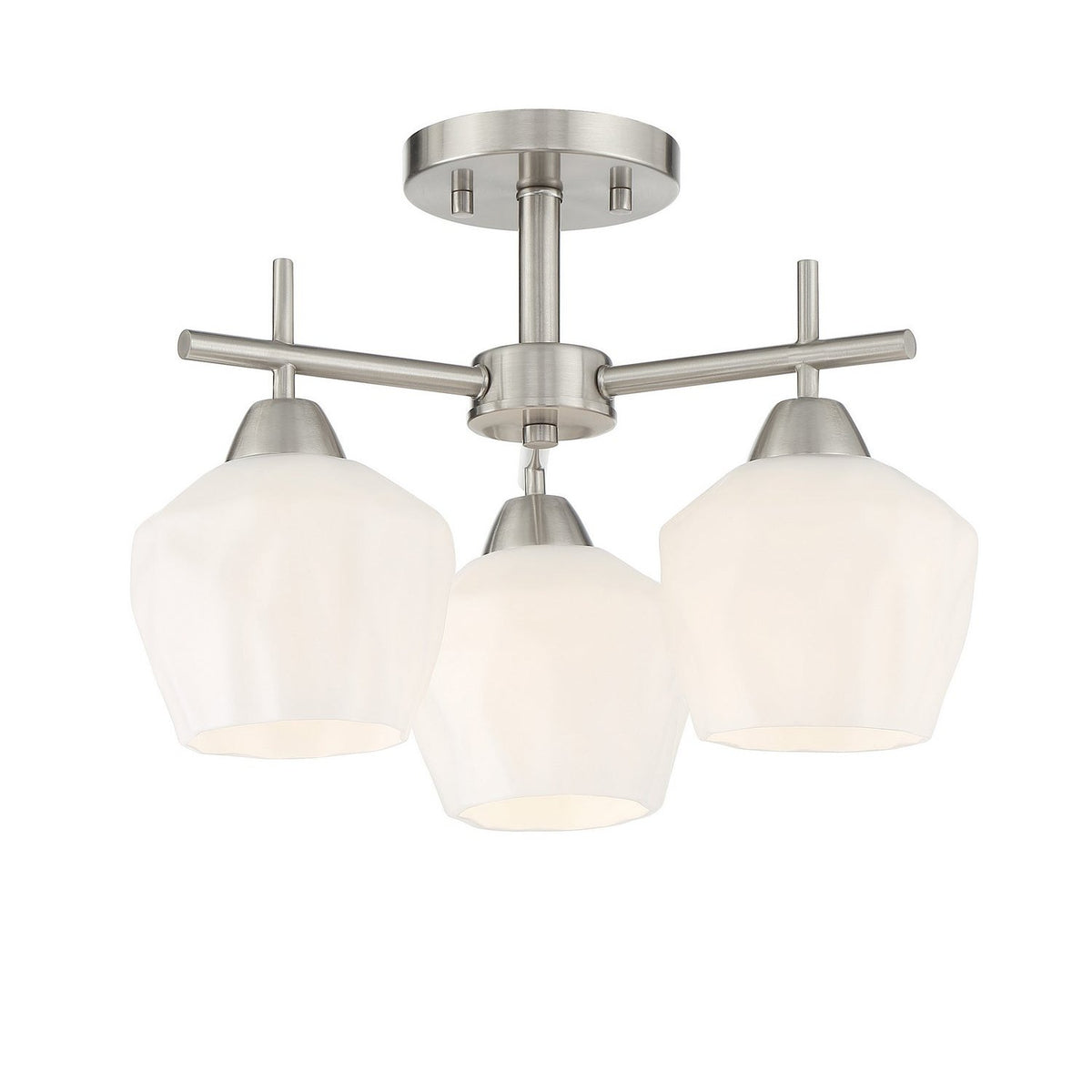 Minka-Lavery - 2172-84 - Three Light Semi Flush / Chandelier - Camrin - Brushed Nickel