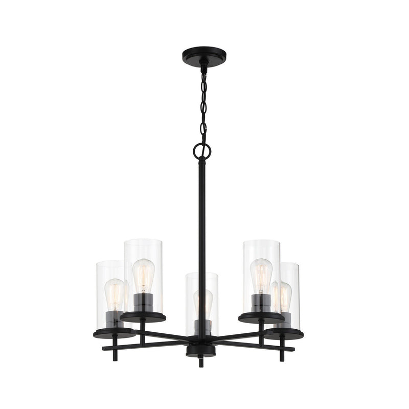 Minka-Lavery - 4095-66A - Five Light Chandelier - Haisley - Coal