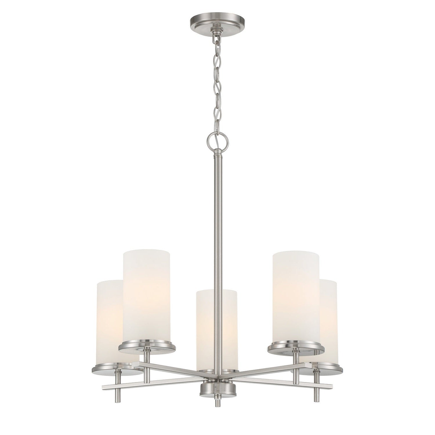 Minka-Lavery - 4095-84 - Five Light Chandelier - Haisley - Brushed Nickel
