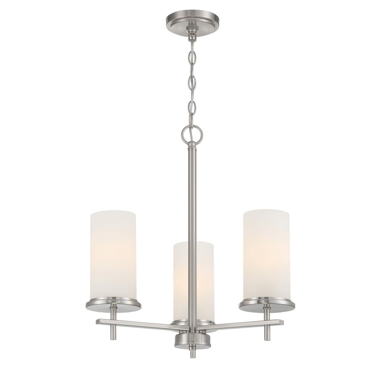 Minka-Lavery - 4096-84 - Three Light Chandelier - Haisley - Brushed Nickel