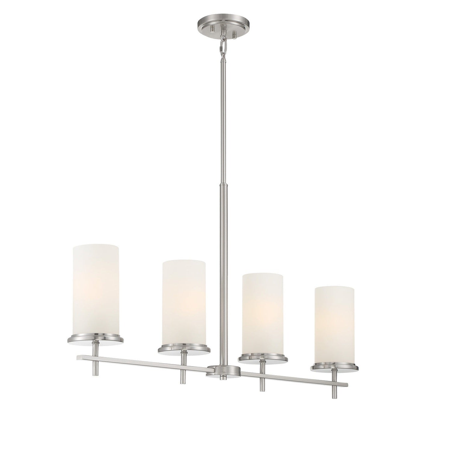 Minka-Lavery - 4097-84 - Four Light Island Pendant - Haisley - Brushed Nickel