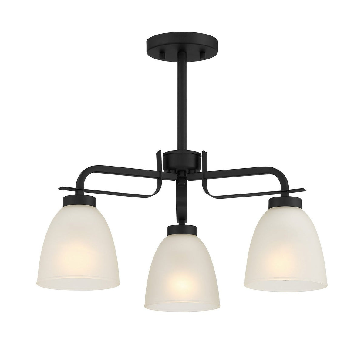 Minka-Lavery - 4883-66A - Three Light Semi Flush / Chandelier - Kaitlen - Coal