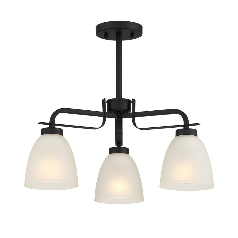 Minka-Lavery - 4883-66A - Three Light Semi Flush / Chandelier - Kaitlen - Coal