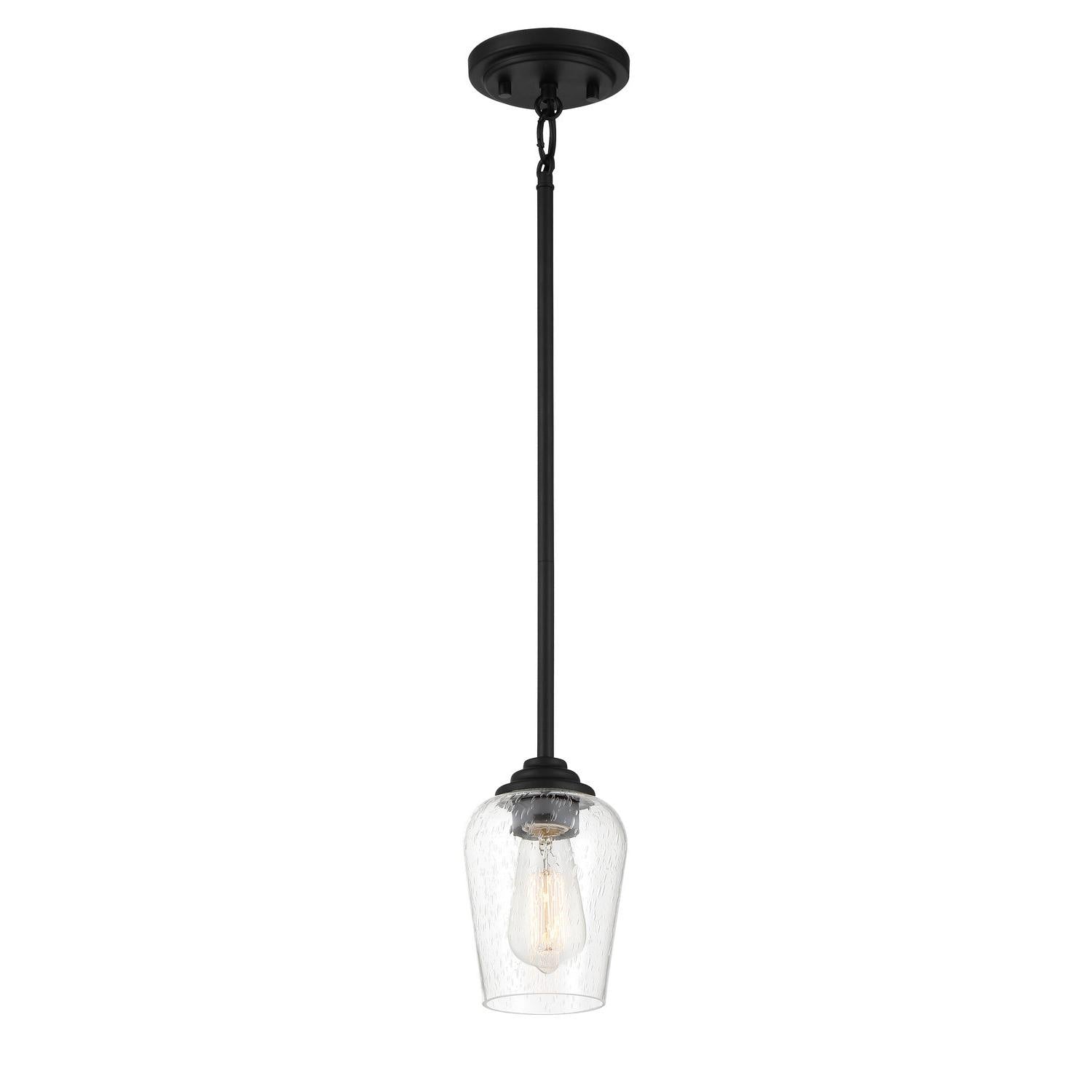 Minka-Lavery - 4921-66A - One Light Pendant / Semi Flush - Shyloh - Coal