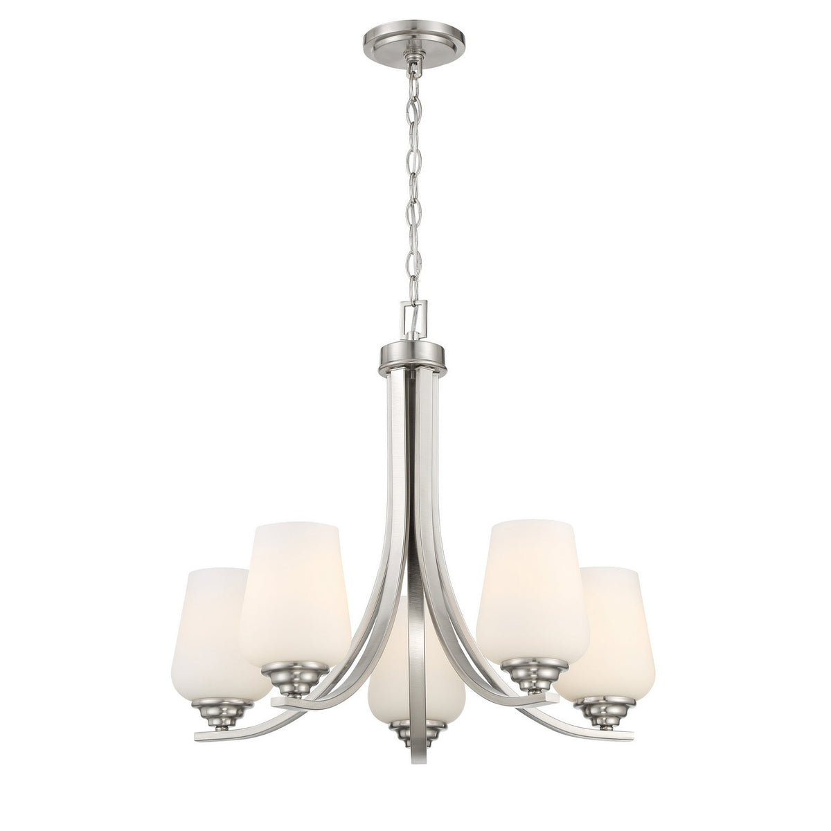 Minka-Lavery - 4925-84 - Five Light Chandelier - Shyloh - Brushed Nickel