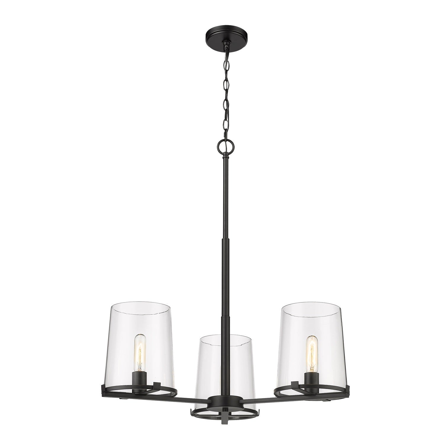 Z-Lite - 3032-3MB - Three Light Chandelier - Callista - Matte Black