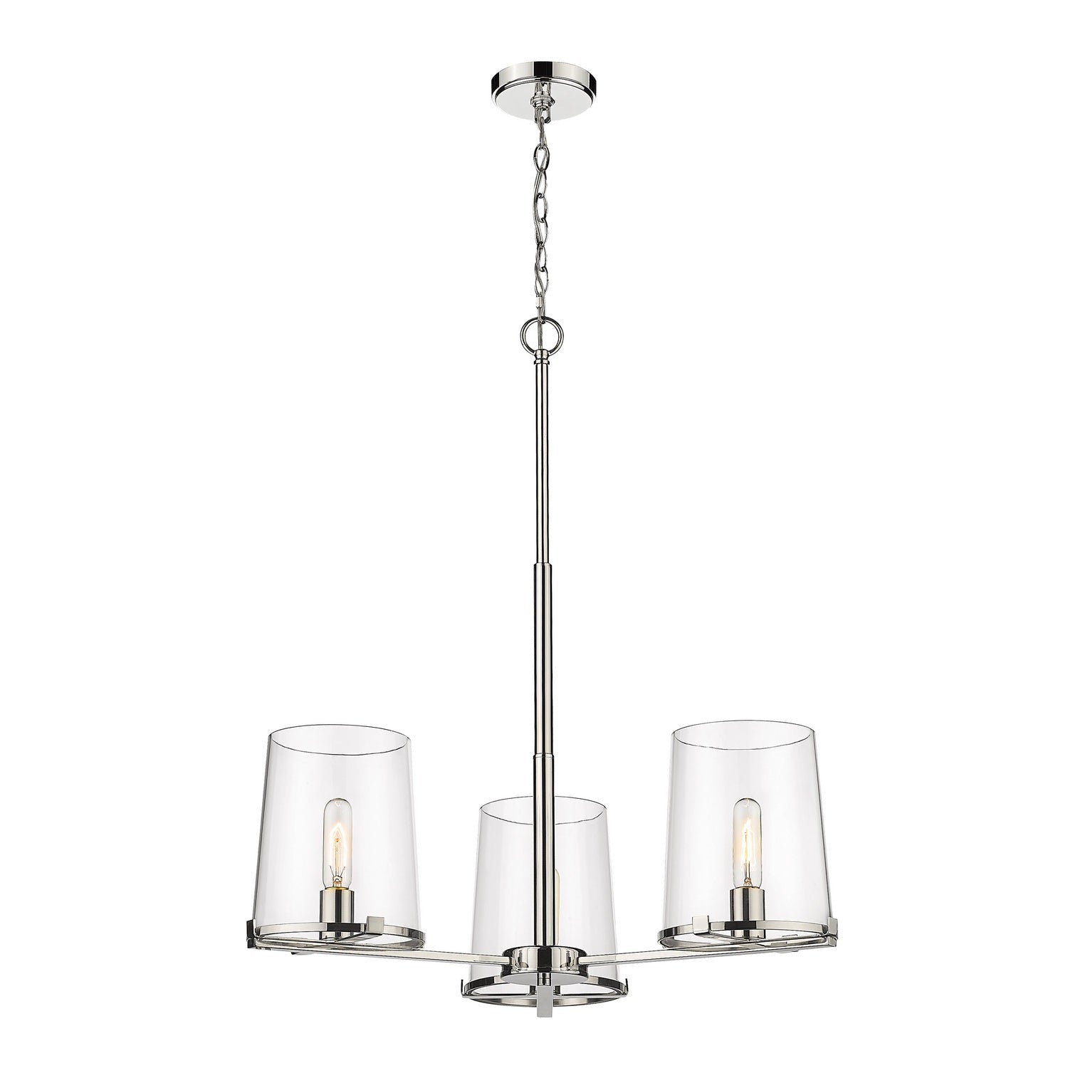 Z-Lite - 3032-3PN - Three Light Chandelier - Callista - Polished Nickel