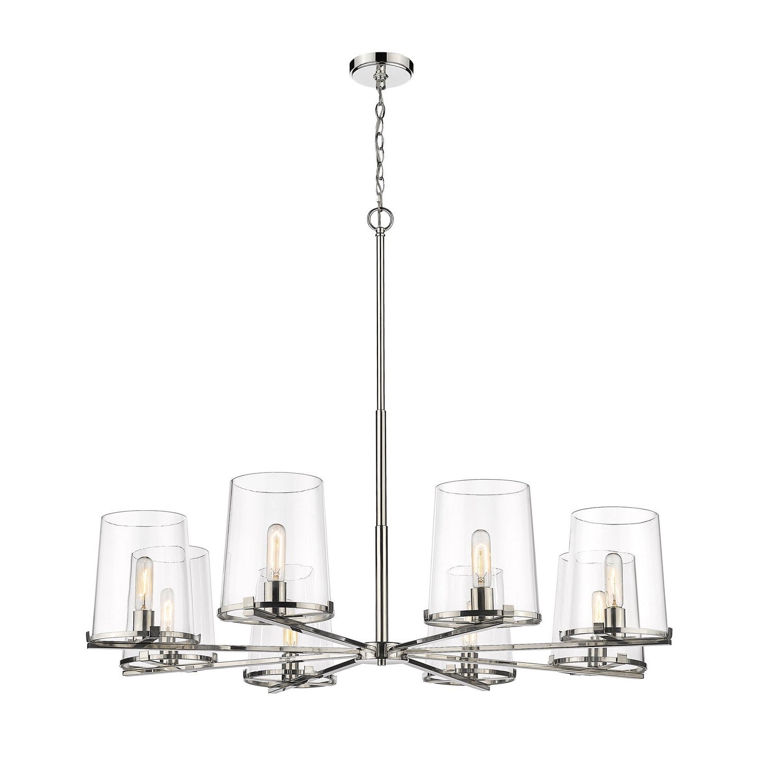 Z-Lite - 3032-8PN - Eight Light Chandelier - Callista - Polished Nickel