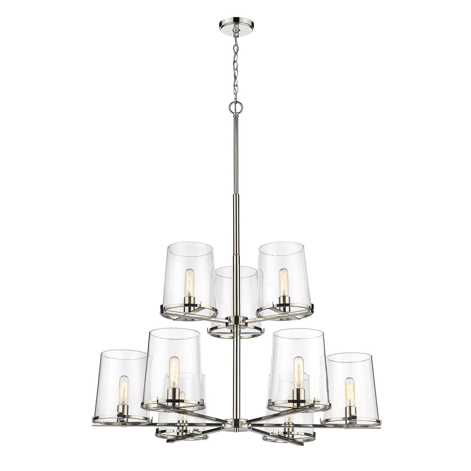 Z-Lite - 3032-9PN - Nine Light Chandelier - Callista - Polished Nickel