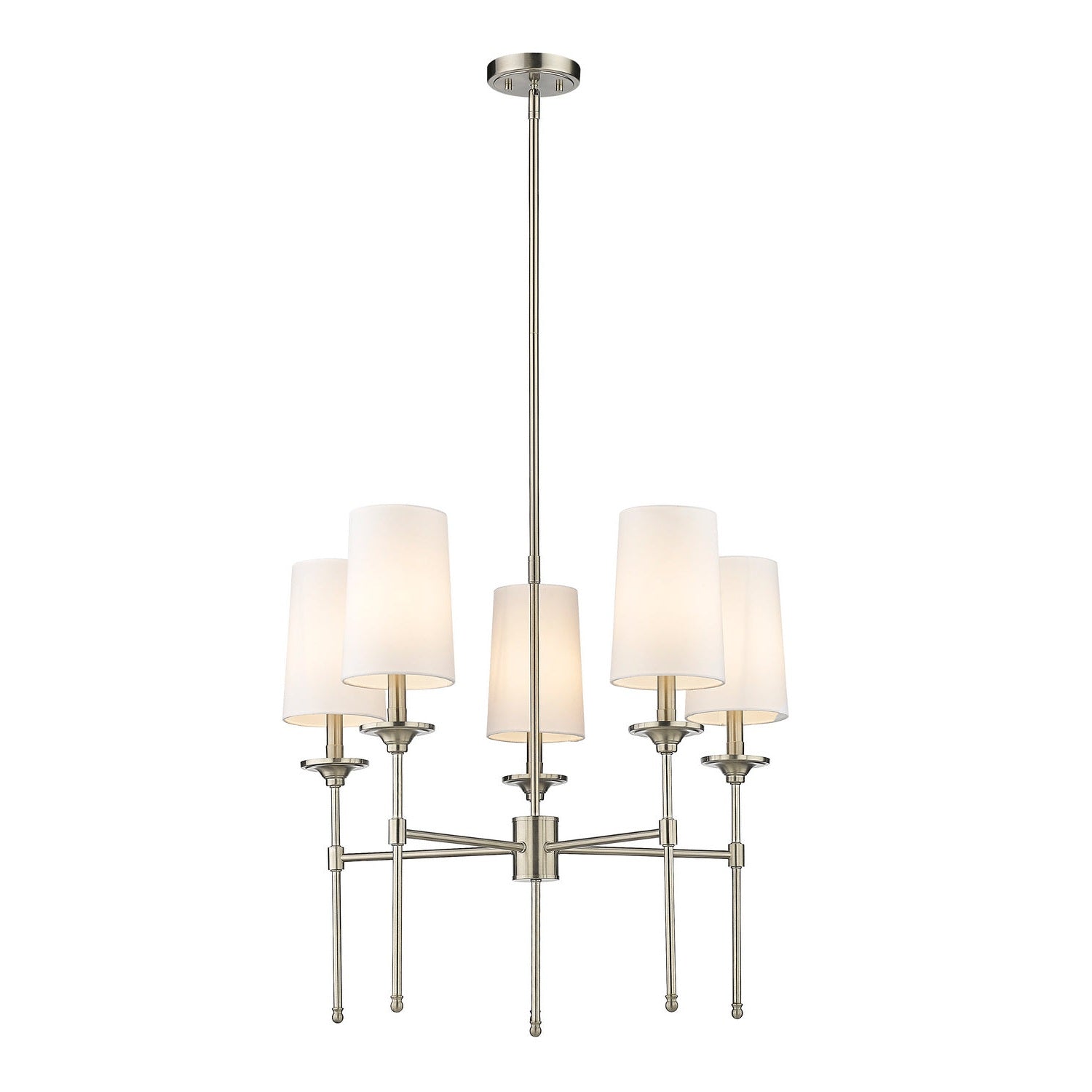 Z-Lite - 3033-5BN - Five Light Chandelier - Emily - Brushed Nickel