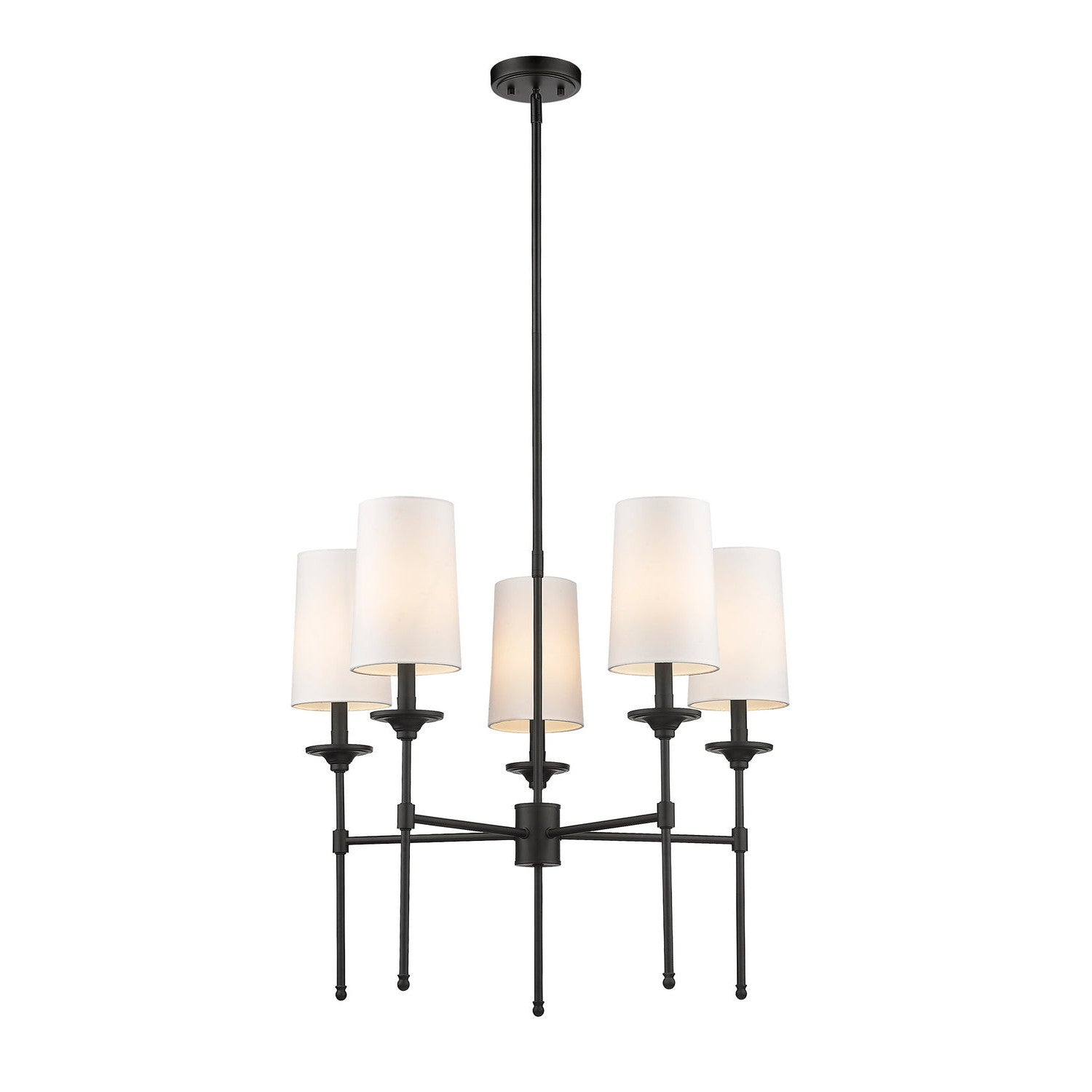 Z-Lite - 3033-5MB - Five Light Chandelier - Emily - Matte Black