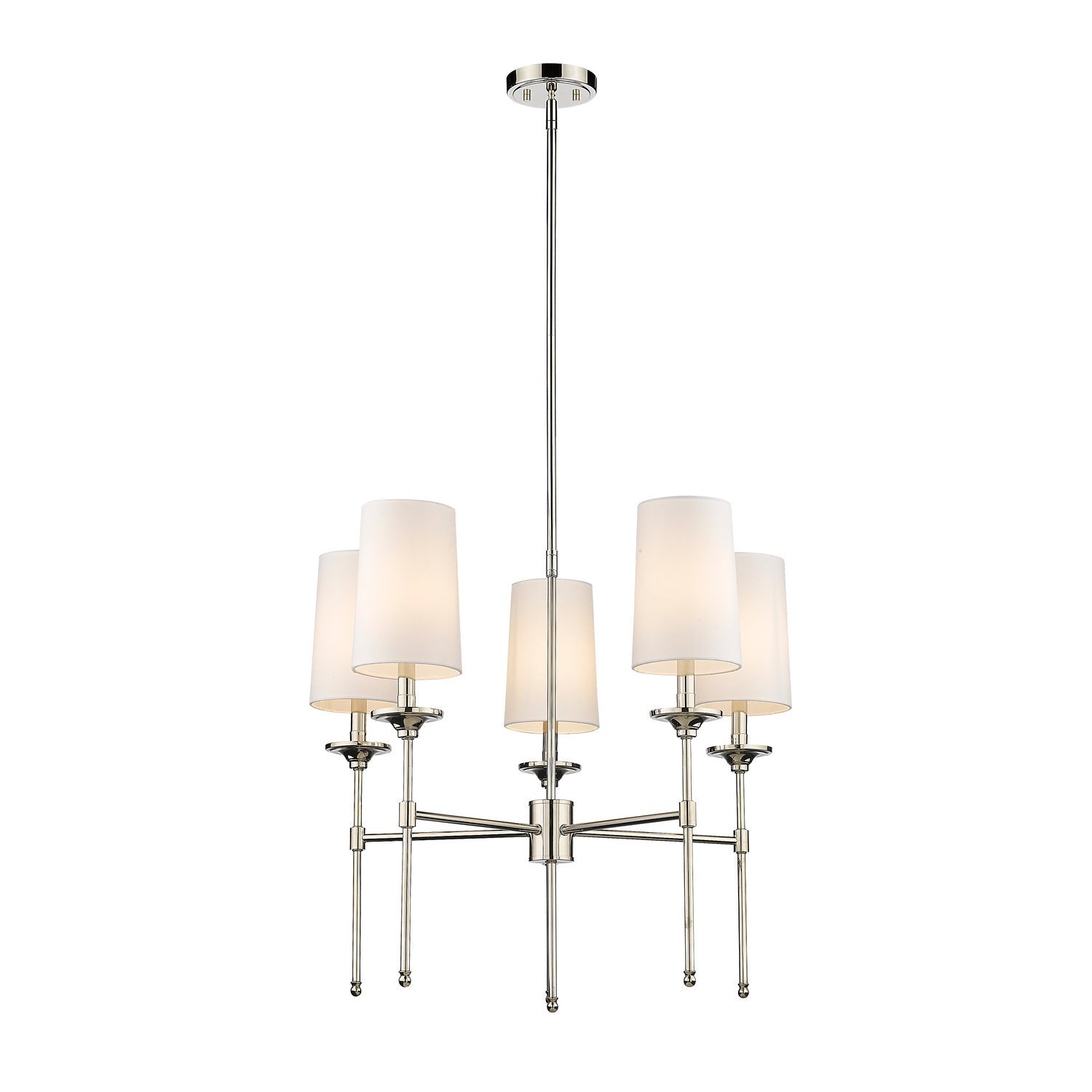 Z-Lite - 3033-5PN - Five Light Chandelier - Emily - Polished Nickel