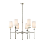 Z-Lite - 3033-6BN - Six Light Chandelier - Emily - Brushed Nickel