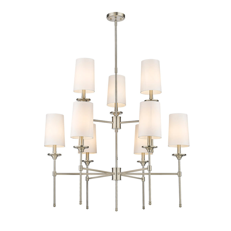 Z-Lite - 3033-9BN - Nine Light Chandelier - Emily - Brushed Nickel