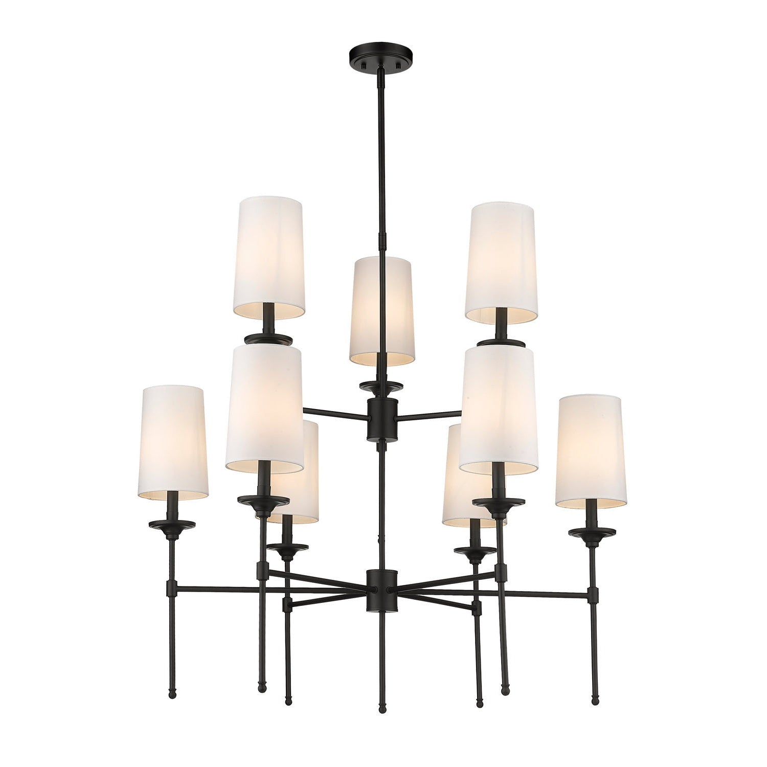 Z-Lite - 3033-9MB - Nine Light Chandelier - Emily - Matte Black