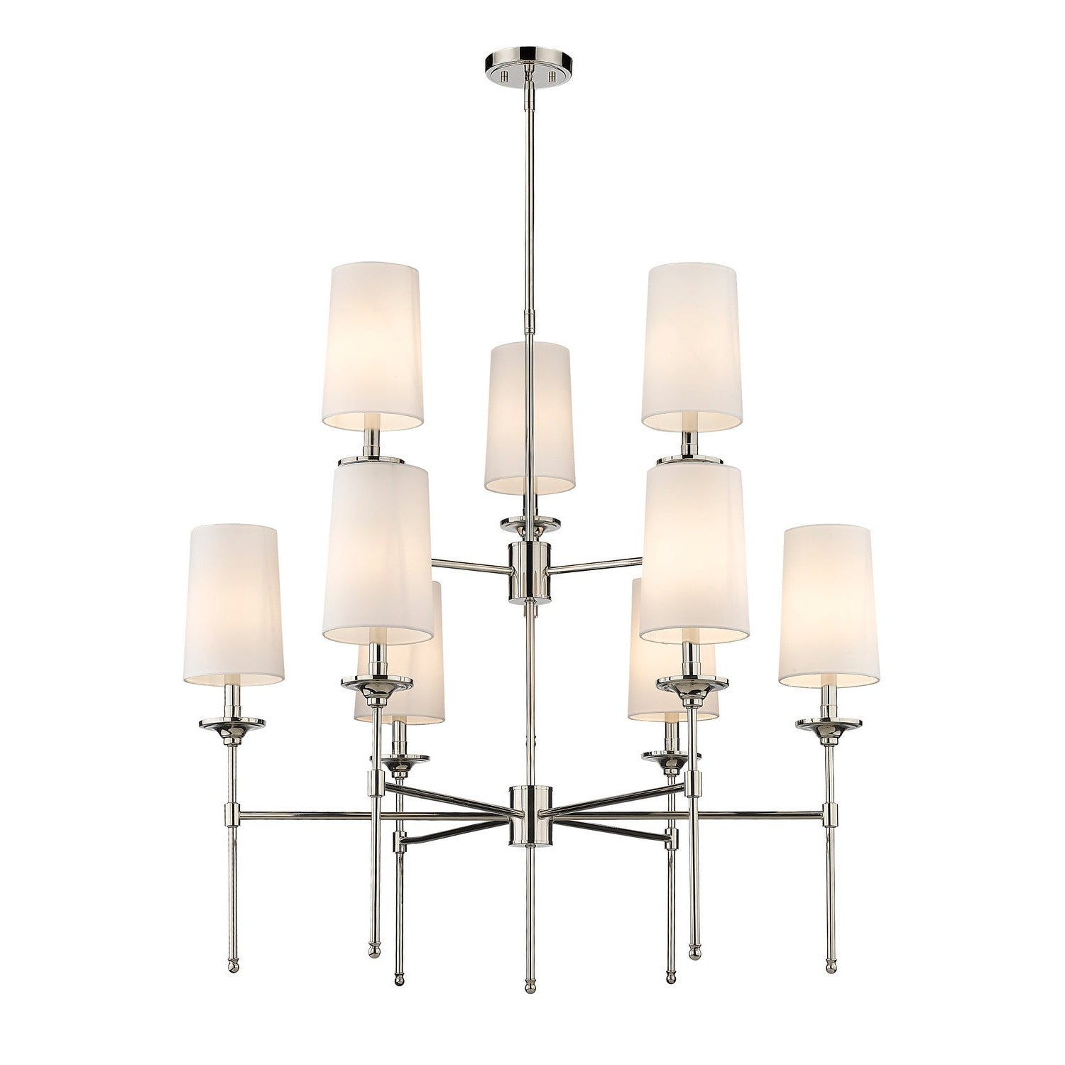 Z-Lite - 3033-9PN - Nine Light Chandelier - Emily - Polished Nickel