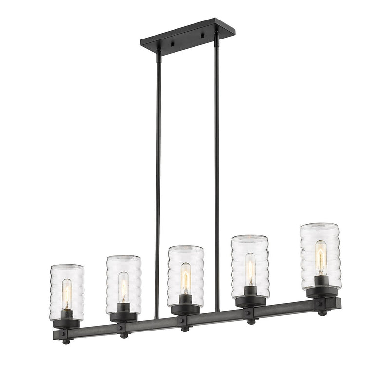 Z-Lite - 588-5L-ABB - Five Light Outdoor Linear Chandelier - Tahoe - Ashen Barnboard