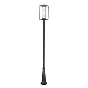 Z-Lite - 594PHBR-519P-BK - One Light Outdoor Post Mounted Fixture - Sheridan - Black