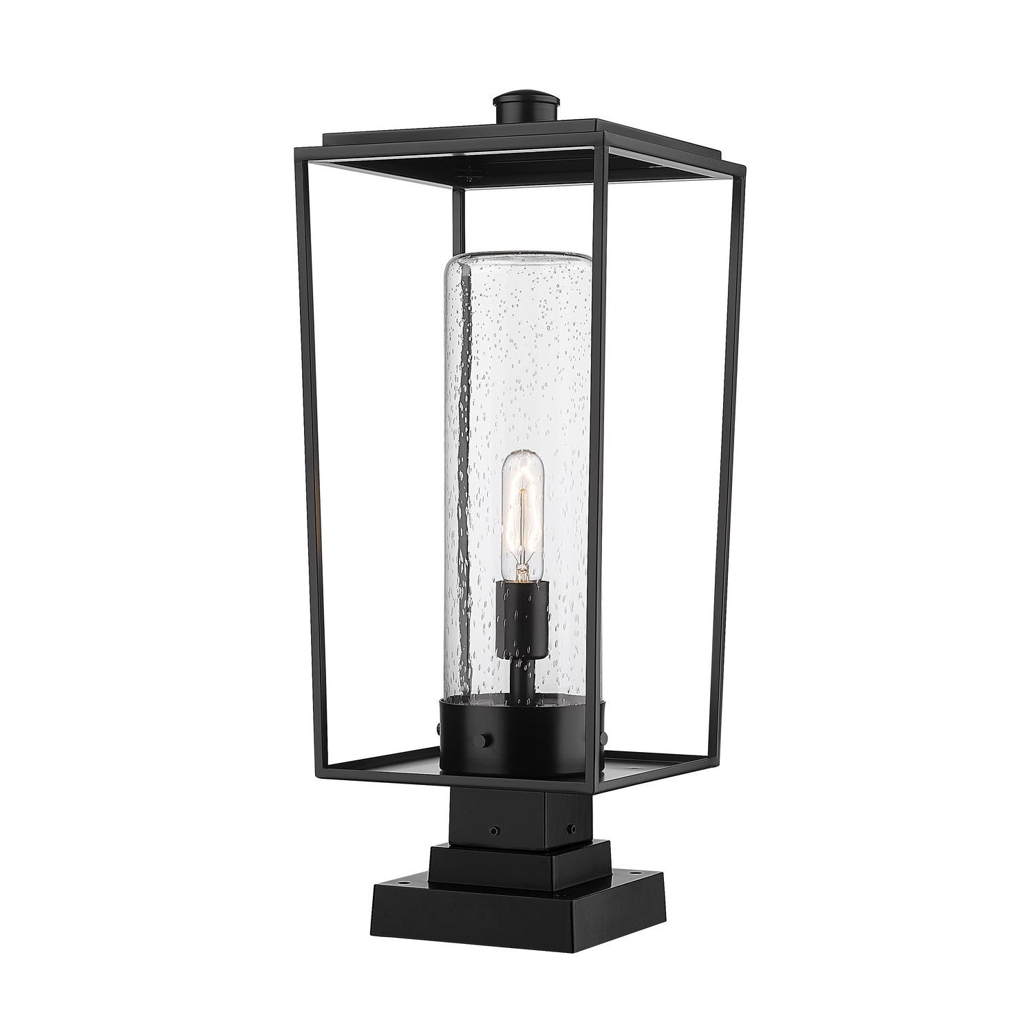 Z-Lite - 594PHBS-SQPM-BK - One Light Outdoor Pier Mounted Fixture - Sheridan - Black