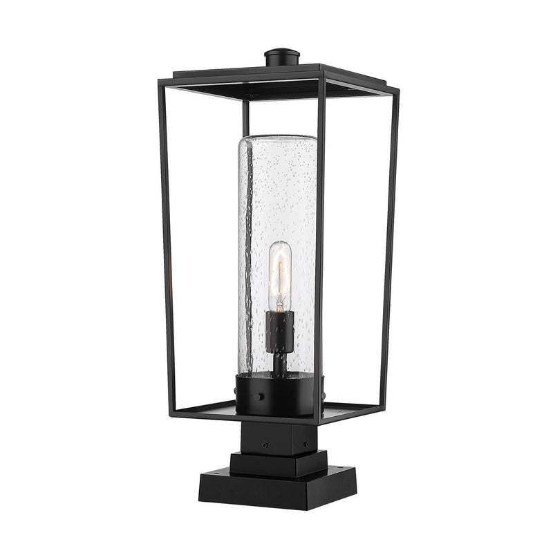 Z-Lite - 594PHBS-SQPM-BK - One Light Outdoor Pier Mounted Fixture - Sheridan - Black