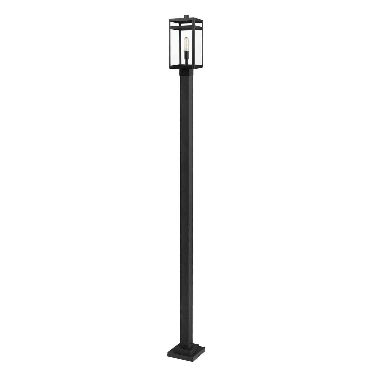 Z-Lite - 596PHMS-536P-BK - One Light Outdoor Post Mounted Fixture - Nuri - Black