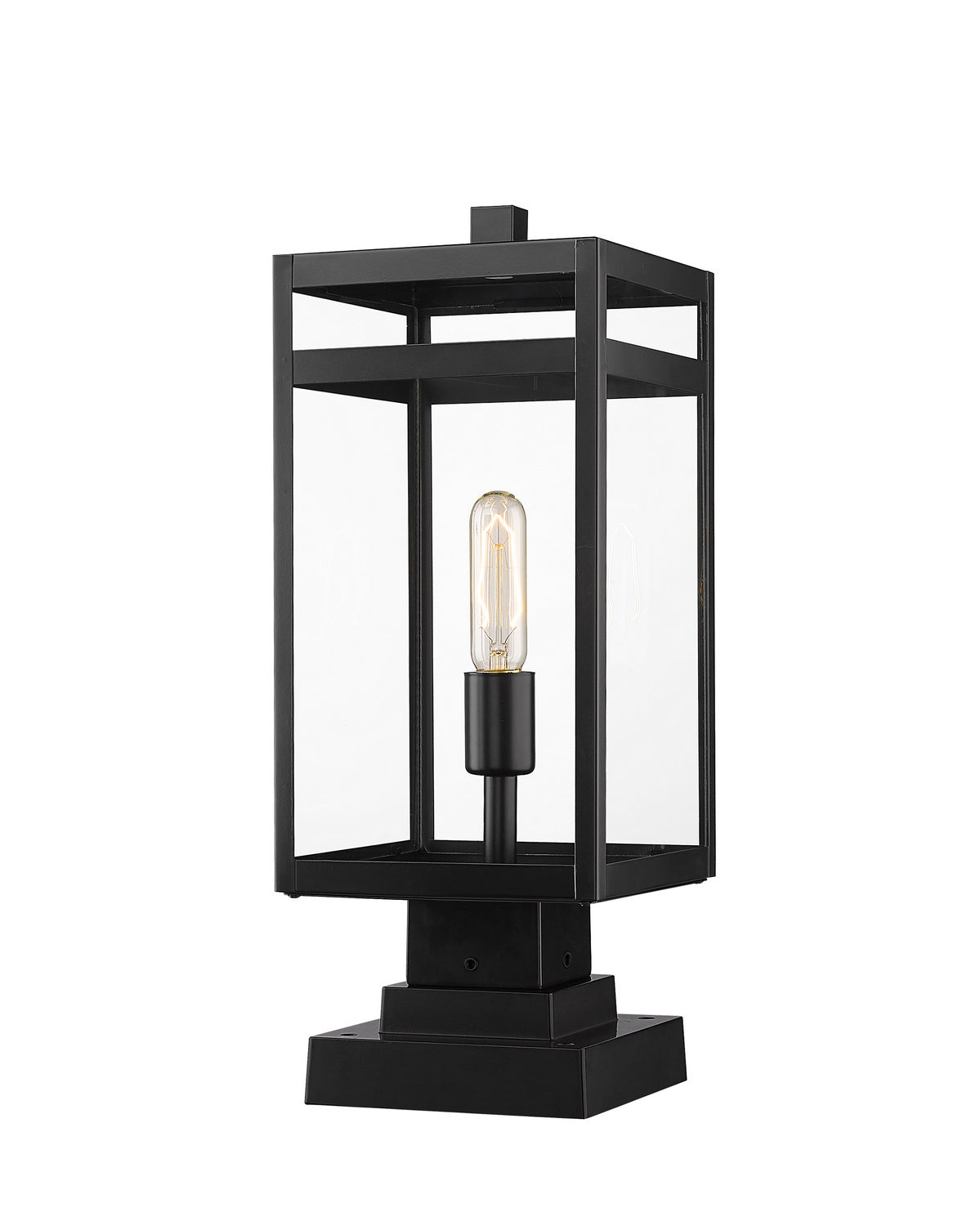 Z-Lite - 596PHMS-SQPM-BK - One Light Outdoor Pier Mounted Fixture - Nuri - Black