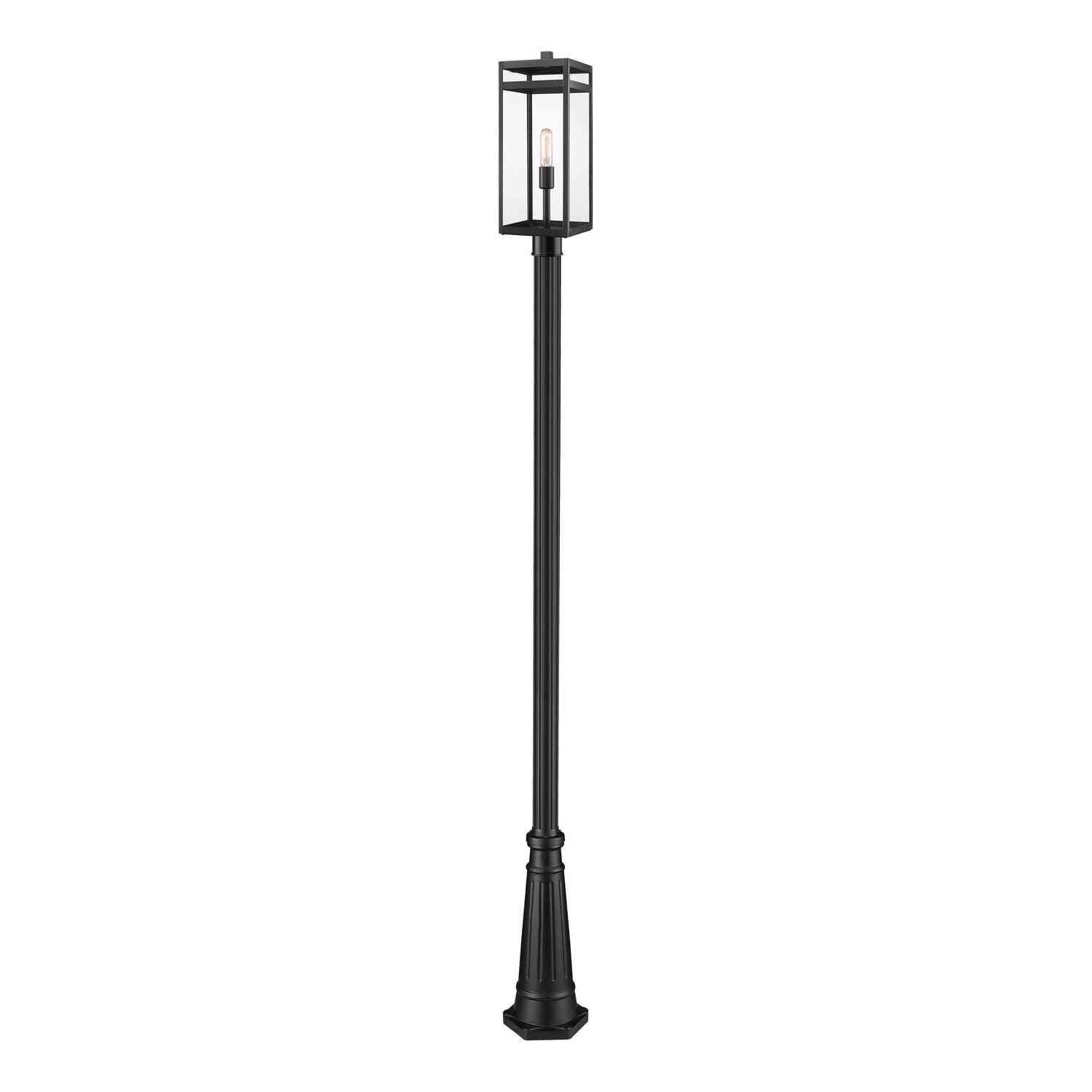 Z-Lite - 596PHBR-519P-BK - One Light Outdoor Post Mounted Fixture - Nuri - Black