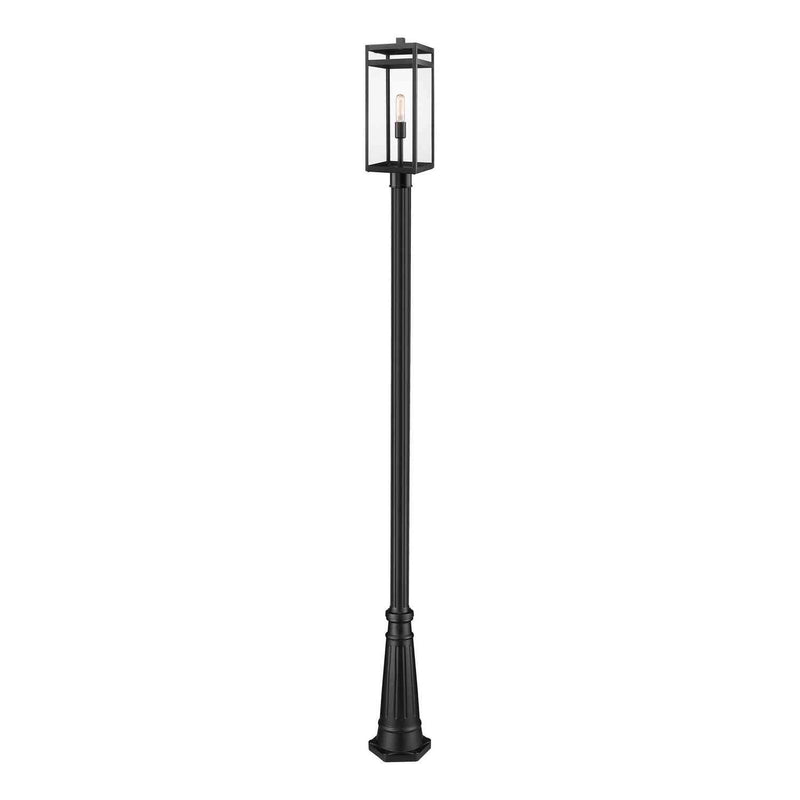 Z-Lite - 596PHBR-519P-BK - One Light Outdoor Post Mounted Fixture - Nuri - Black