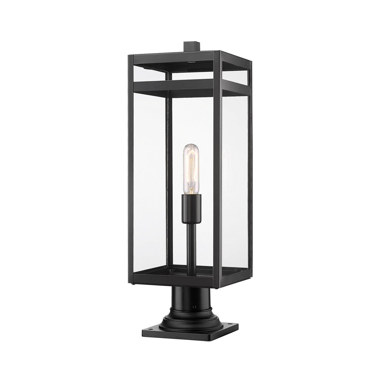 Z-Lite - 596PHBR-533PM-BK - One Light Outdoor Pier Mounted Fixture - Nuri - Black