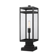 Z-Lite - 596PHBS-SQPM-BK - One Light Outdoor Pier Mounted Fixture - Nuri - Black