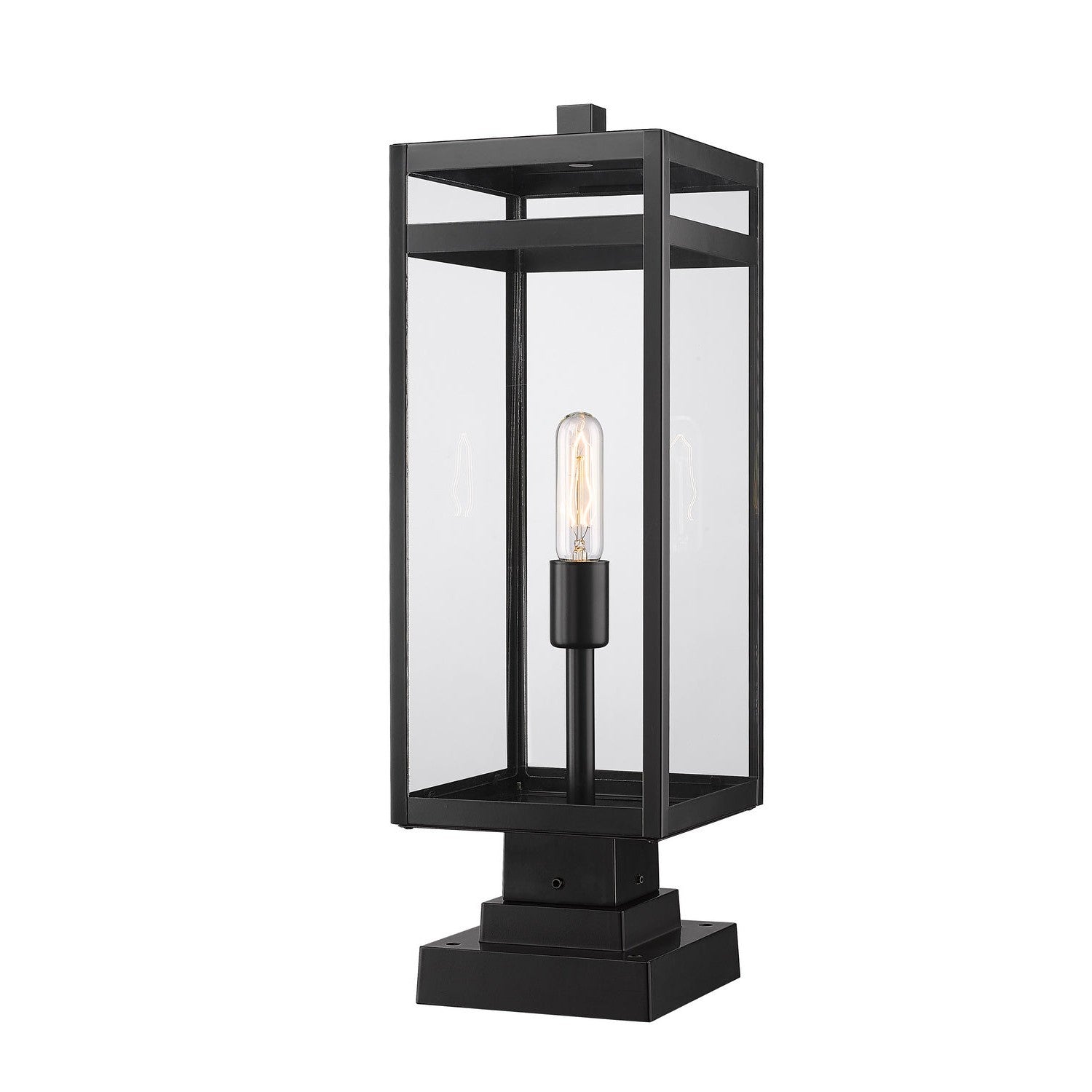 Z-Lite - 596PHBS-SQPM-BK - One Light Outdoor Pier Mounted Fixture - Nuri - Black